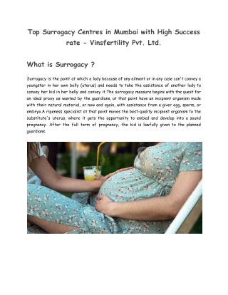 Top Surrogacy Centres in Mumbai with High Success rate - Vinsfertility Pvt. Ltd.