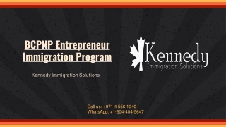 BCPNP Entrepreneur Immigration Program – Kennedy Immigration Solutions