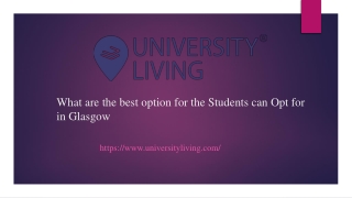 What are the best option for the Students can Opt for in Glasgow