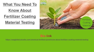 fertilizer coating material testing