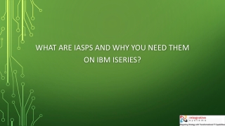 What are IASPs and Why You Need Them on IBM iSeries