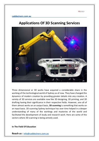 Applications Of 3D Scanning Services-converted