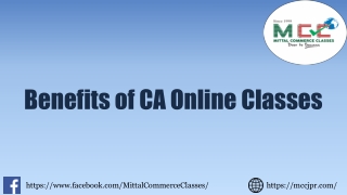 Benefits of CA Online Classes