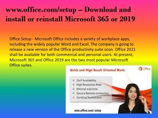 www.office.com/setup – Download and install or reinstall Microsoft 365 or 2019