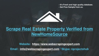 Scrape Real Estate Property Verified from NewHomeSource