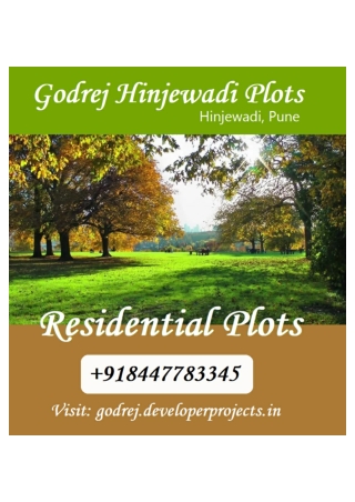 Godrej plots Hinjewadi Pune | Godrej Properties Residential Plotted Development