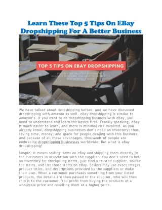 how to find items to dropship on ebay