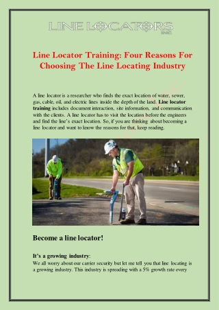 The Line Locator Training In Virginia | Line Locators Inc.