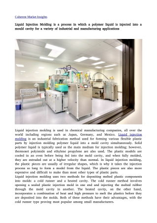 Liquid Injection Molding e