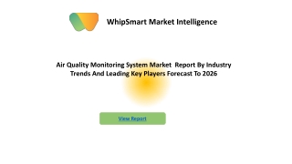 Air Quality Monitoring System Market Report By Industry Trends