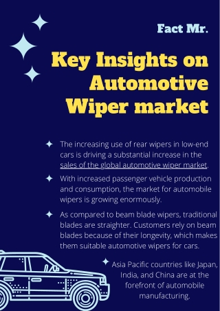 Passenger vehicles to boost the demand for Automotive Wipers Market