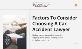 Factors To Consider Choosing A Car Accident Lawyer