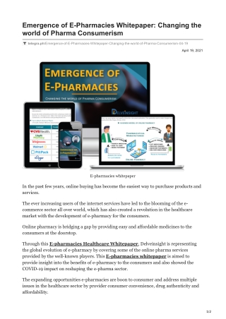 E-pharmacies whitepaper