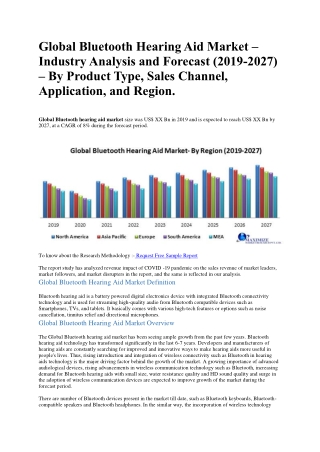Global Bluetooth Hearing Aid Market