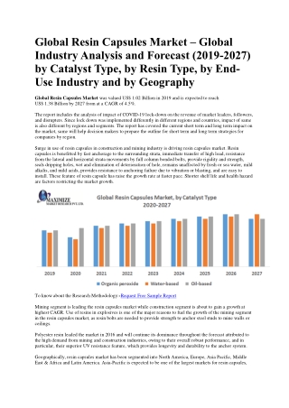 Global Resin Capsules Market