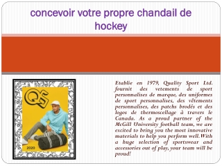 concevoir votre propre chandail de hockey