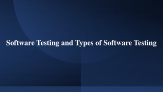 Software Testing | Types of Software Testing