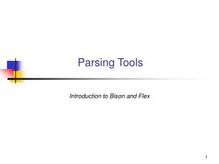 Parsing Tools