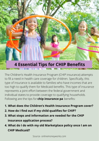 4 Essential Tips for CHIP Benefits