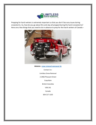 Best Snow Removal Companies in Vancouver, BC