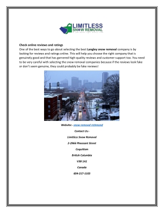 Snow Removal Richmond | Snowlimitless.com