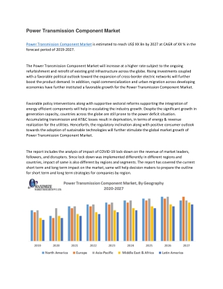 Power Transmission Component Market