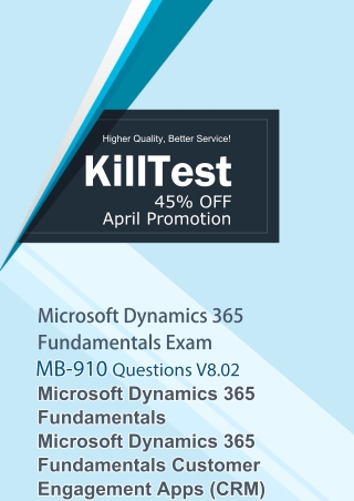 Killtest Microsoft MB-910 Exam Actual Questions V8.02