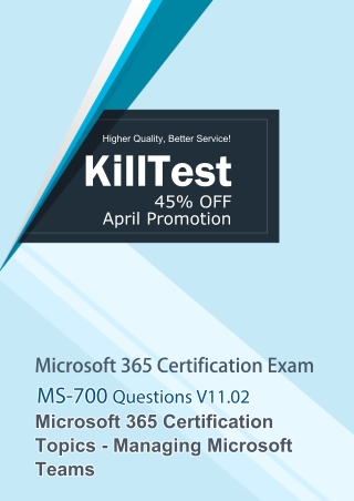Real Microsoft MS-700 Exam Updated Questions Killtest V11.02