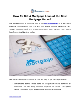 how-to-get-a-mortgage-loan-at-the-best-mortgage-rates-Pureloan