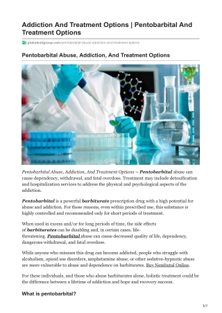 Addiction And Treatment Options