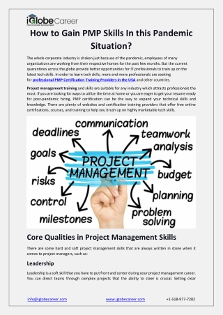 How to Gain PMP Skills In this Pandemic Situation