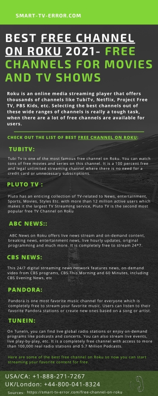Best Free Channel on Roku 2021- Free Channels For Movies and TV Shows