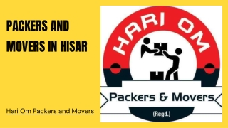 Packers and Movers in Hisar - Hari Om Packers