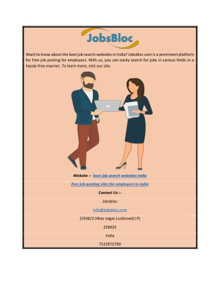 Best Job Search Websites India | Jobsbloc.com