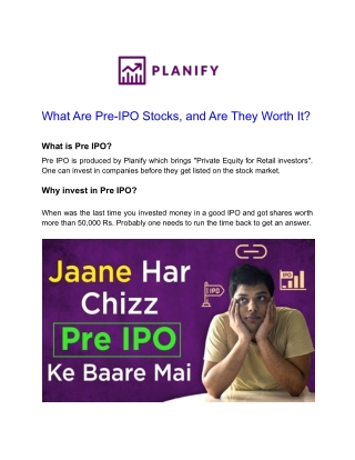 What Are Pre-IPO Stocks, and Are They Worth It?