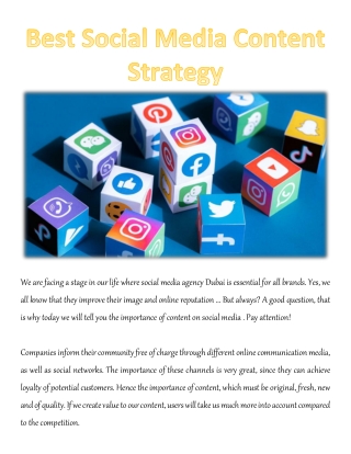 Best Social Media Content Strategy