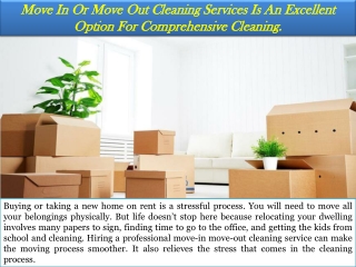 Move In Or Move Out Cleaning Services