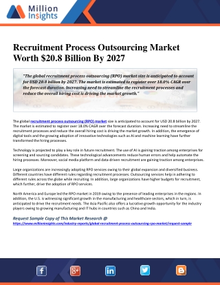 Recruitment Process Outsourcing Market Worth $20.8 Billion By 2027