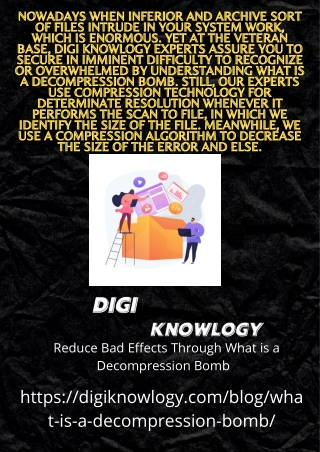 Reduce Bad Effects Through  What is a Decompression Bomb