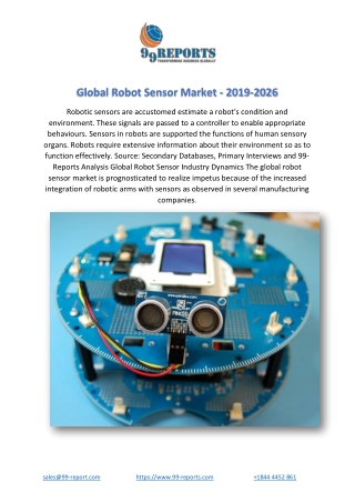 Global Robot Sensor Market - 2019-2026