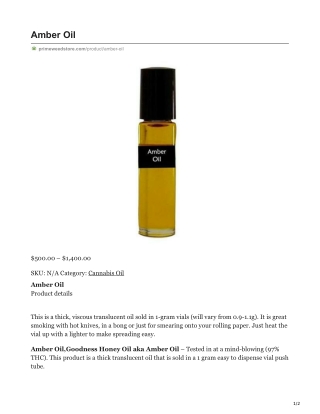 Amber Oil
