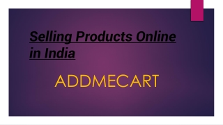 Selling Products Online in India