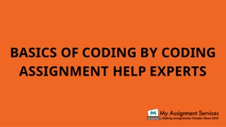 Basics of Coding by Coding Assignment Help Experts