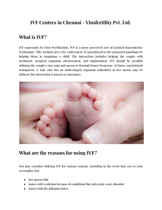 IVF Centres in Chennai - Vinsfertility Pvt. Ltd.