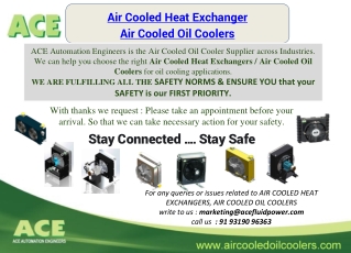 AIR COOLED HEAT EXCHANGER _ AIR COOLED OIL COOLERS - BY ACE