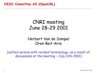 NISO Committee AX (OpenURL)