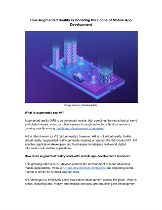 How Augmented Reality is Boosting the Mobile App Development