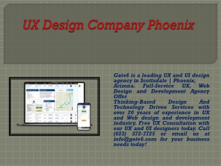 UX Design Company Phoenix