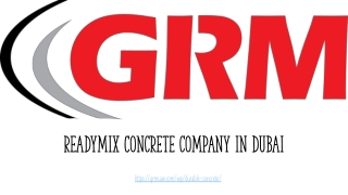 Readymix Concrete Company in Dubai