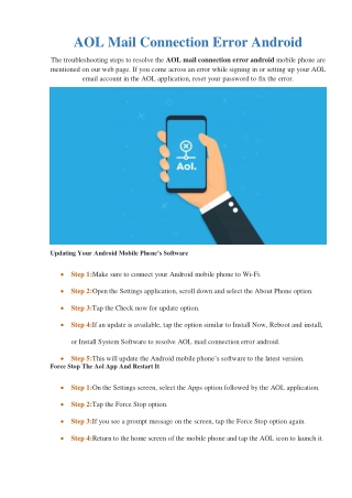 3 Easy Ways To Solve AOL Mail Connection Error Android